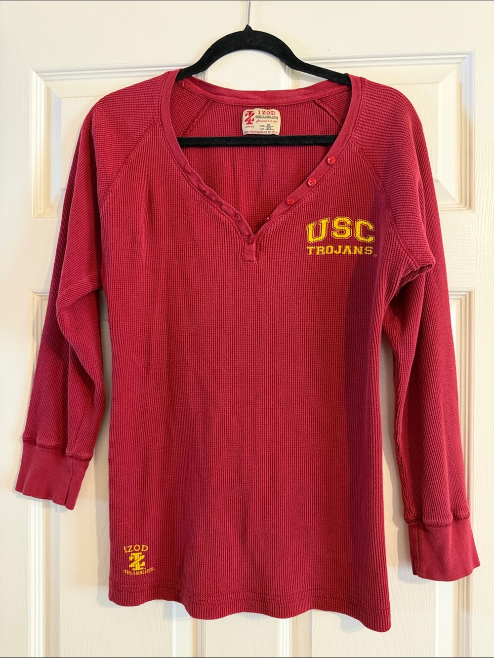 USC Trojans IZOD Collegiate Waffle Weave Thermal Long Sleeve Top